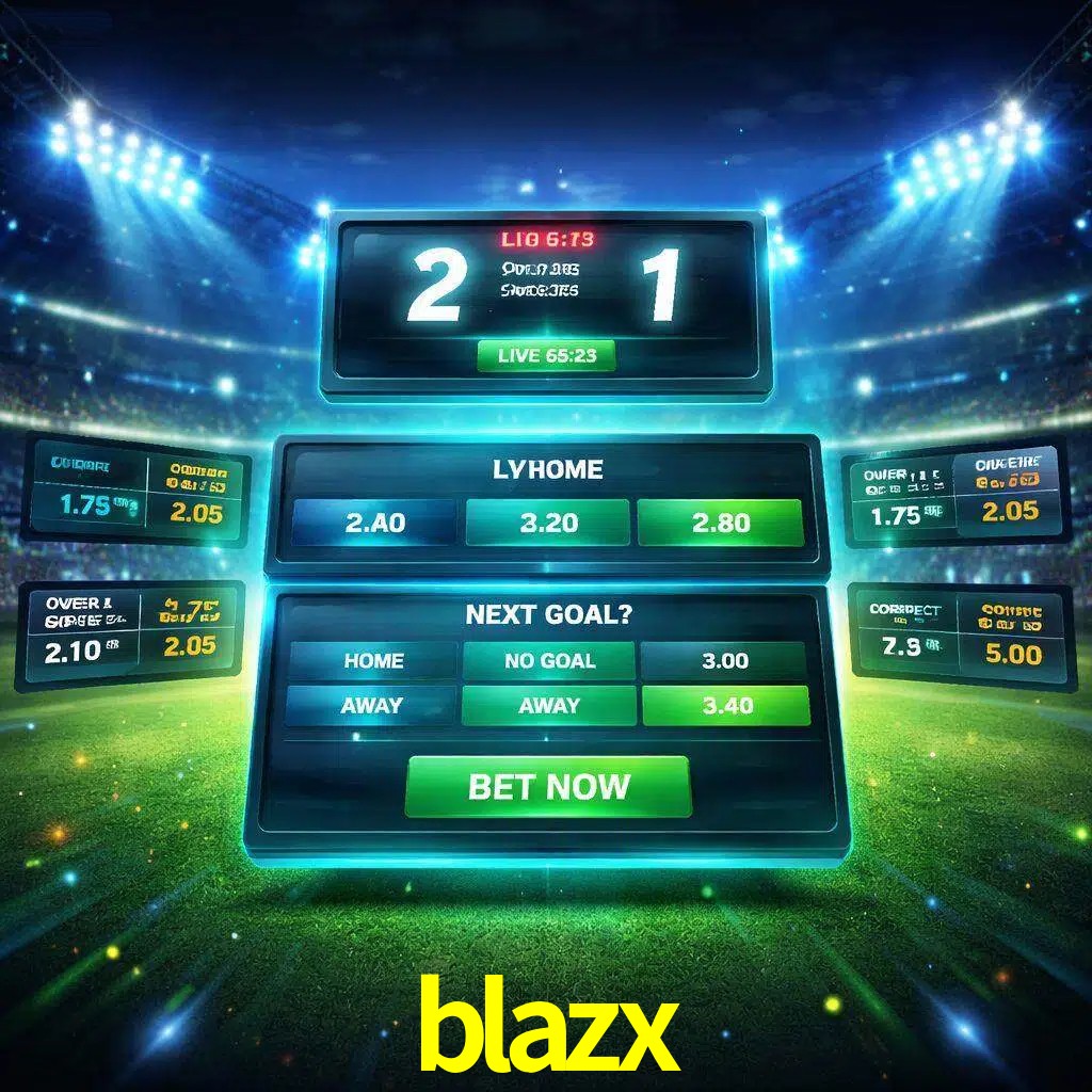 Vista de apuestas en vivo blazx durante un partido en curso